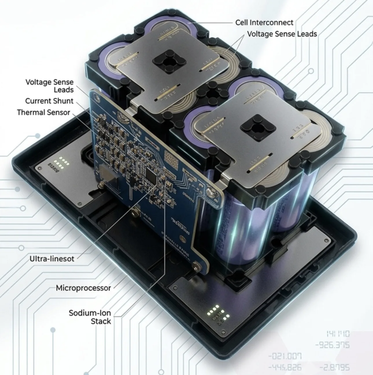 Inside a sodium-ion battery pack