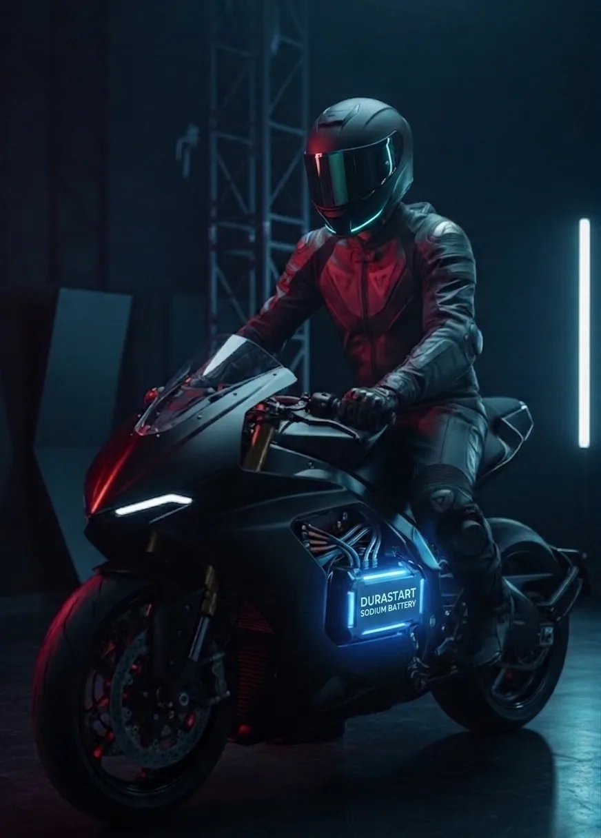 Rider on a motorcycle